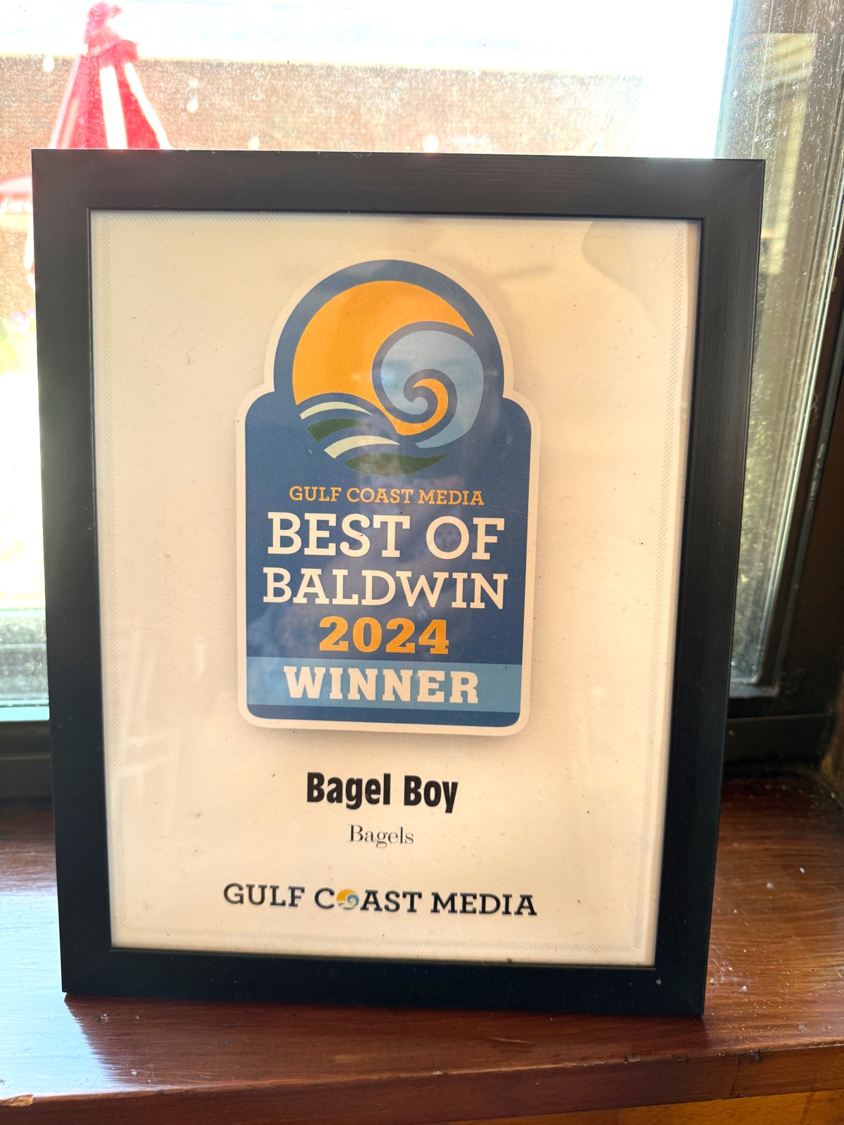 A fresh Bagel Boy breakfast sandwich